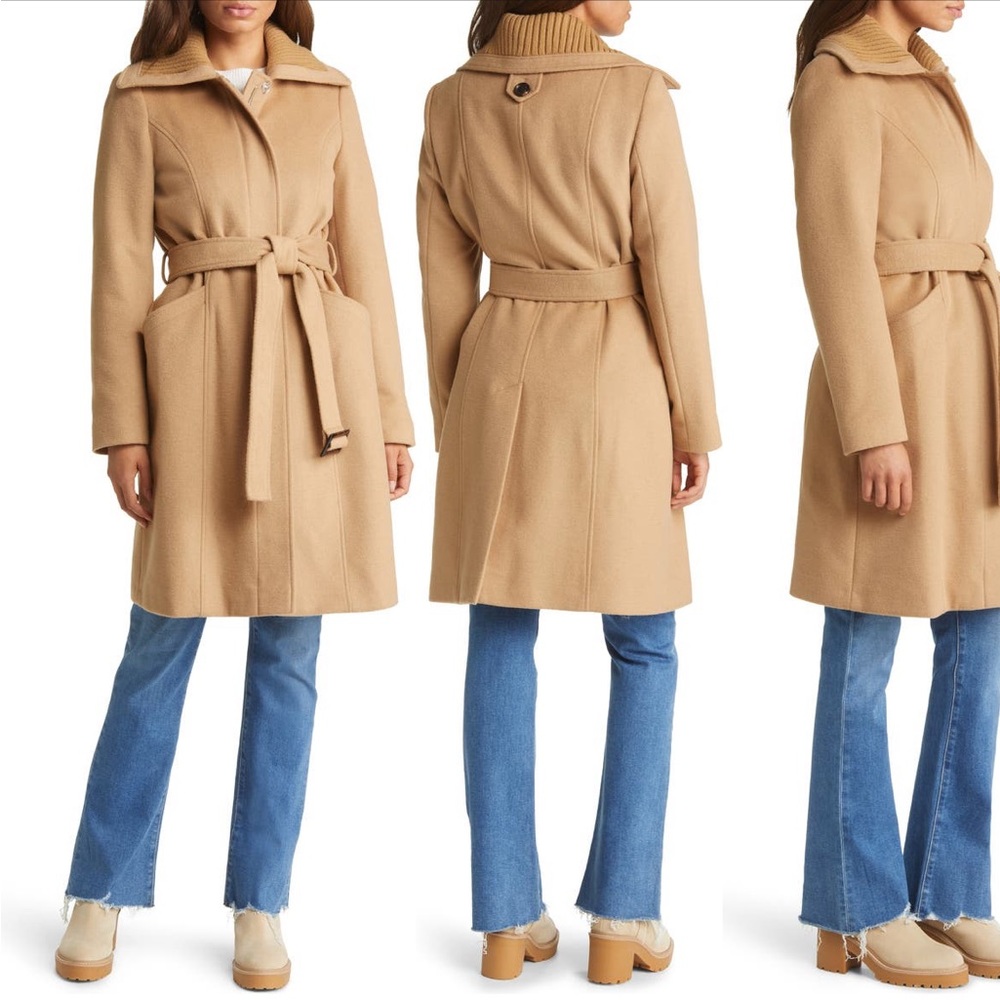 Camel trench coat